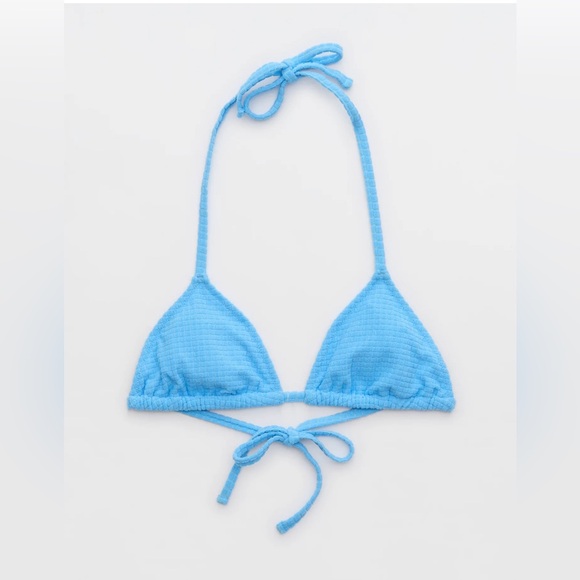 NWT Aerie Terry Triangle String Tie Bikini Top - Picture 3 of 5